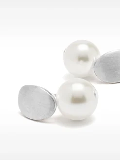 Silver Earrings With Pearls|Parfois Best