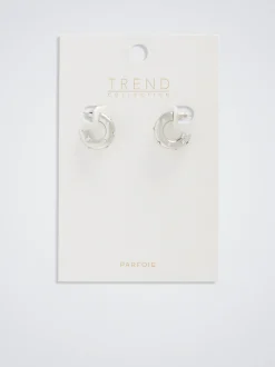 Hoop Earrings With Crystals|Parfois Cheap
