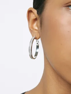 Hoop Earrings With Sparkles|Parfois Fashion