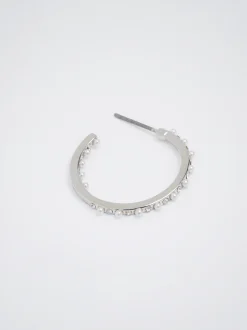 Hoops With Pearl And Crystal|Parfois Cheap