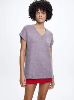 Sleeveless Knitted Vest|Parfois Discount