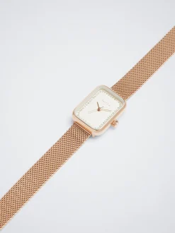 Square Case Stainless Steel Watch|Parfois Flash Sale