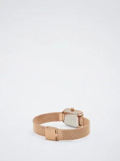Square Case Stainless Steel Watch|Parfois Flash Sale