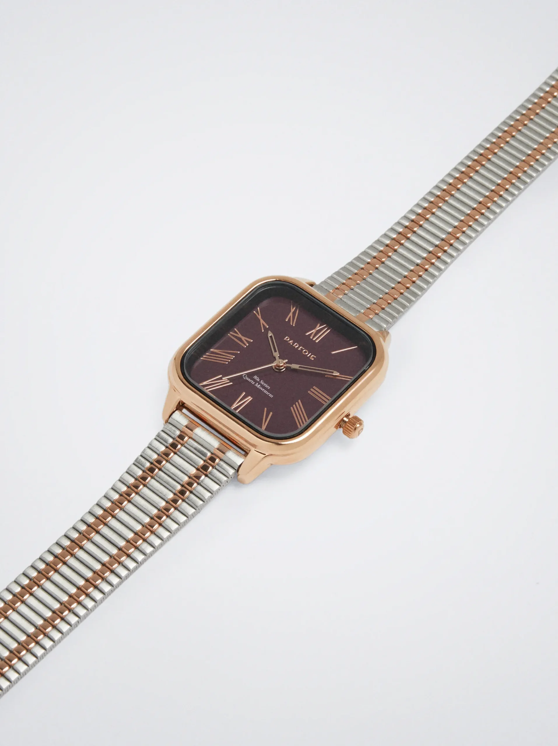 Square Case Stainless Steel Watch|Parfois Outlet