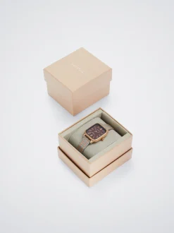 Square Case Stainless Steel Watch|Parfois Outlet
