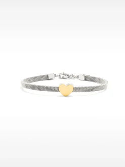 Stainless Steel Bracelet With Heart|Parfois Online