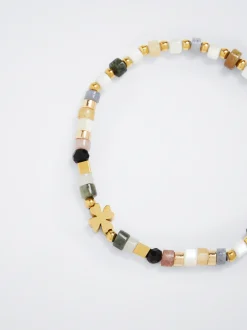 Stainless Steel Bracelet Semiprecious Stones|Parfois New