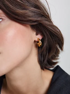 Stainless Steel Crystals Hoop Earrings|Parfois Online