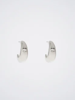 Stainless Steel Crystals Hoop Earrings|Parfois Sale