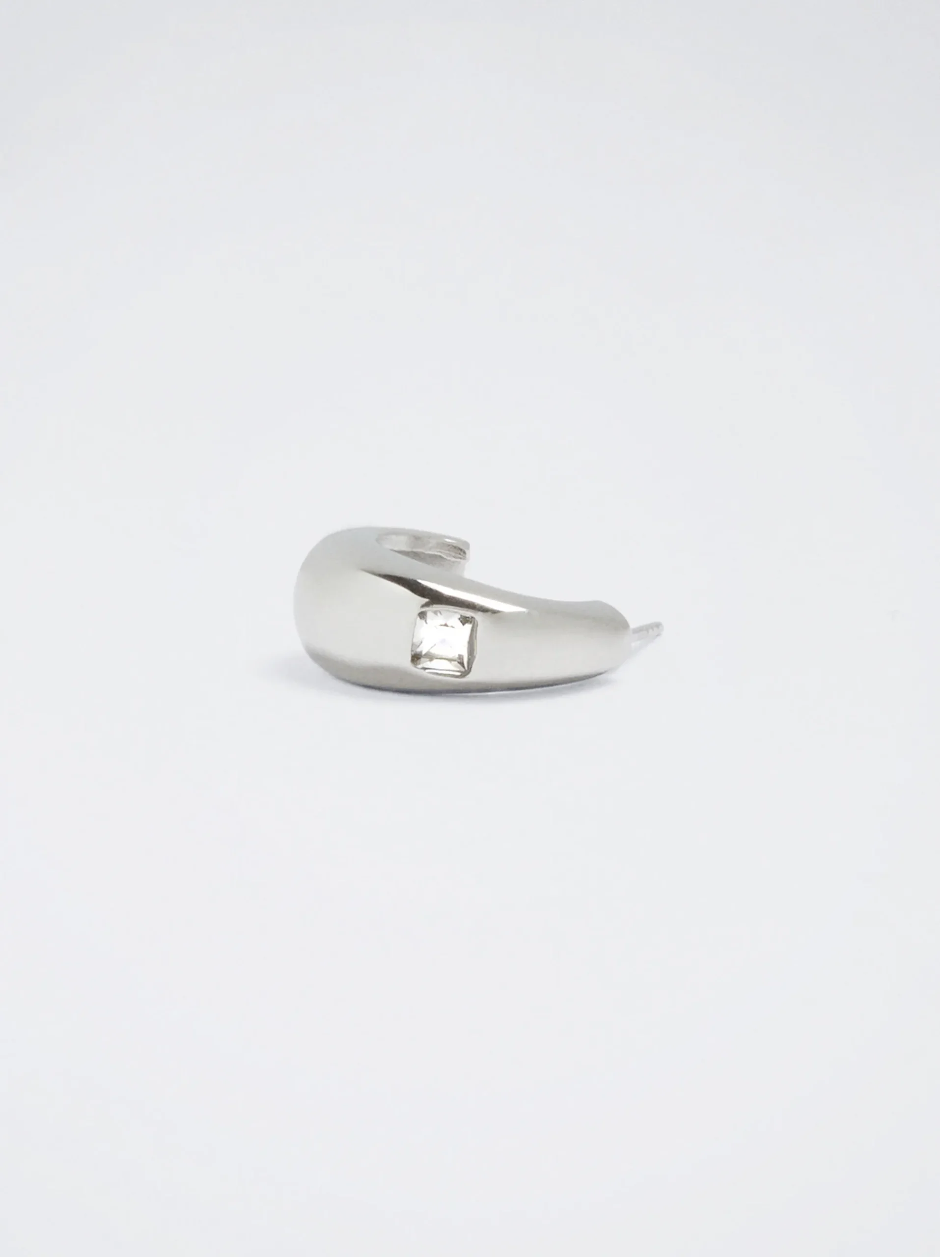 Stainless Steel Crystals Hoop Earrings|Parfois Sale