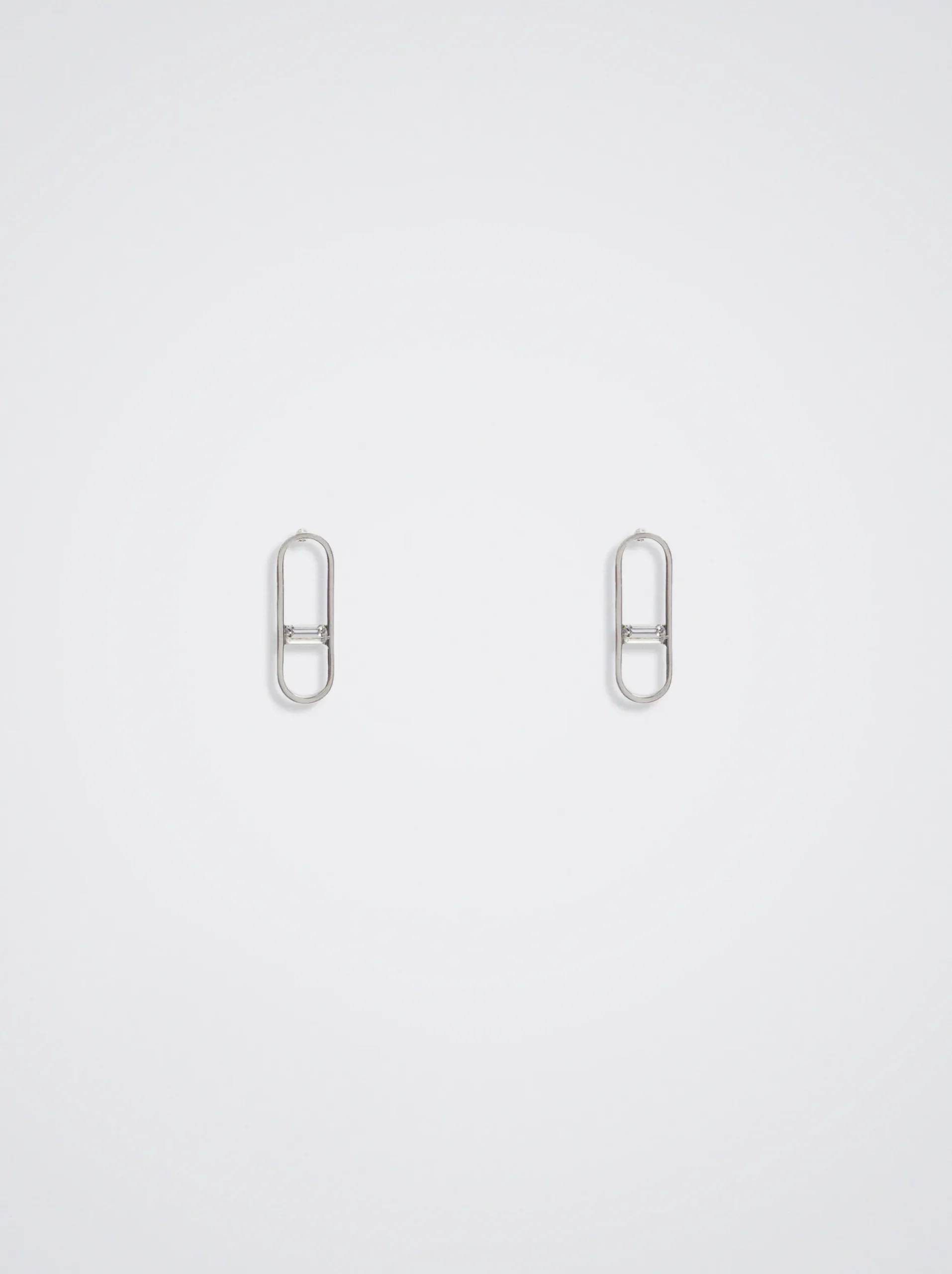 Stainless Steel Earrings With Crystals|Parfois Shop