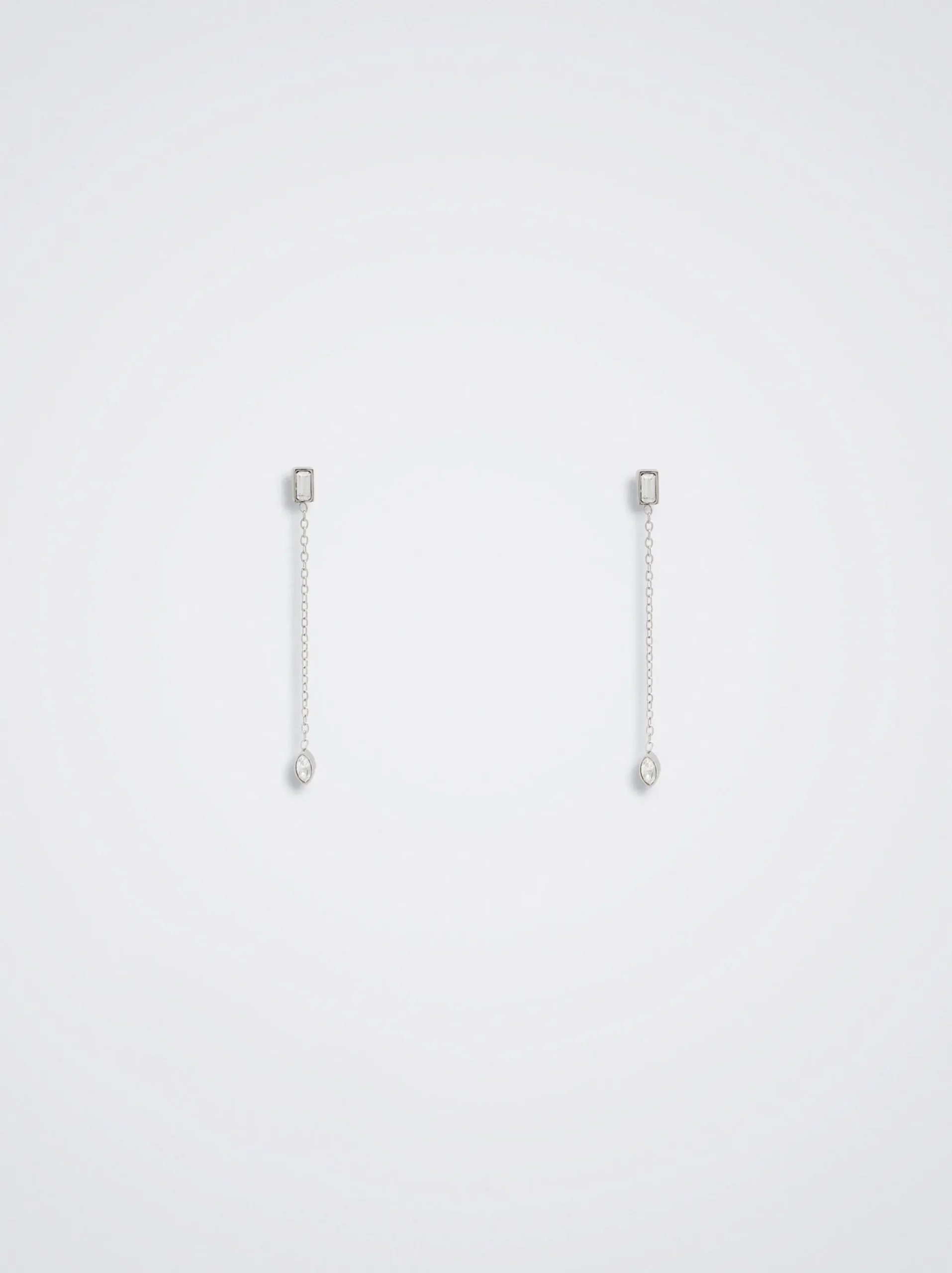 Stainless Steel Earrings With Crystals|Parfois Outlet