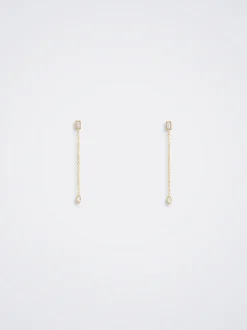 Stainless Steel Earrings With Crystals|Parfois Hot