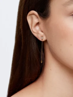 Stainless Steel Earrings With Crystals|Parfois Hot