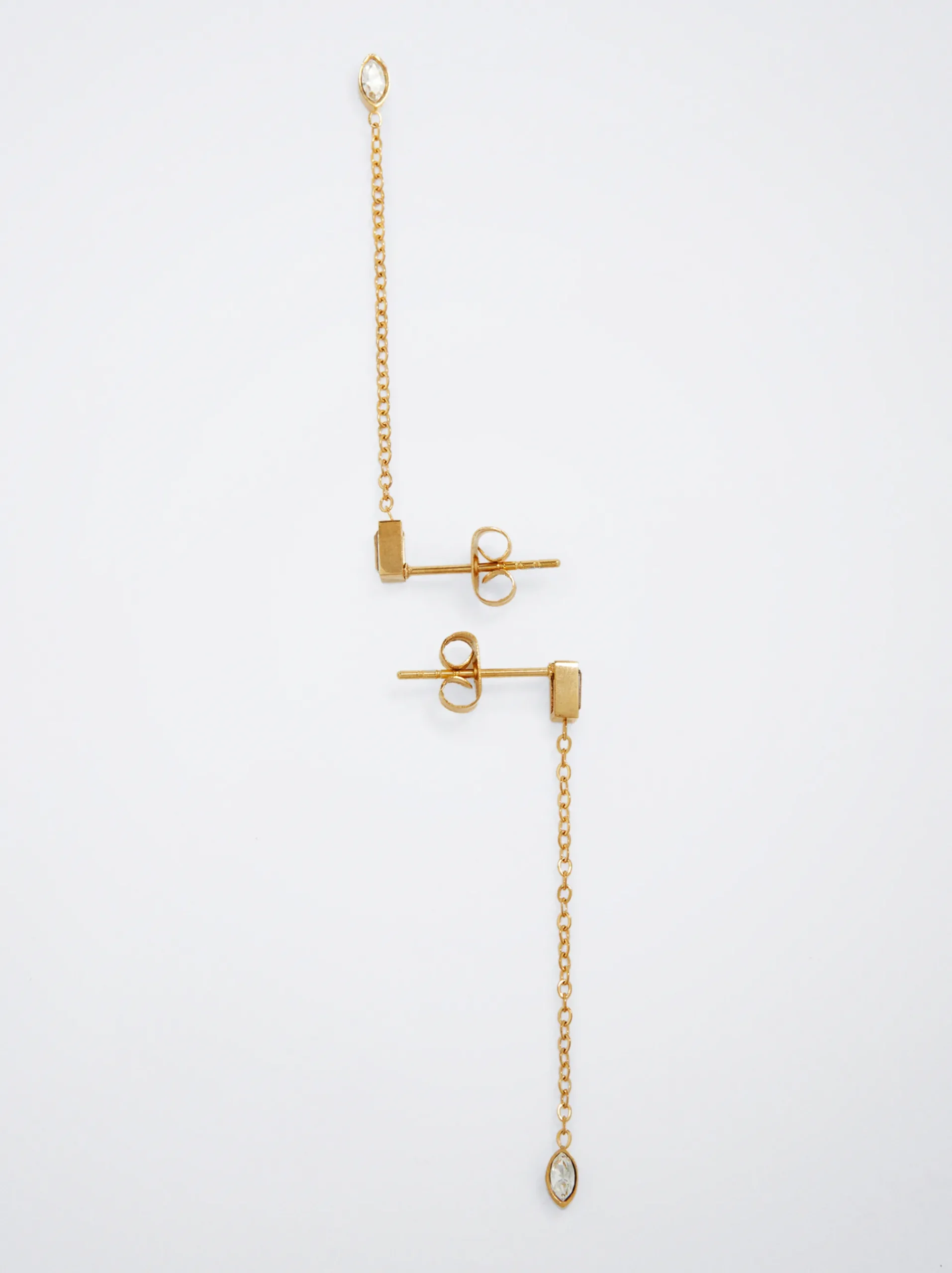 Stainless Steel Earrings With Crystals|Parfois Hot
