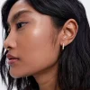 Stainless Steel Enamel Hoop Earrings|Parfois Shop