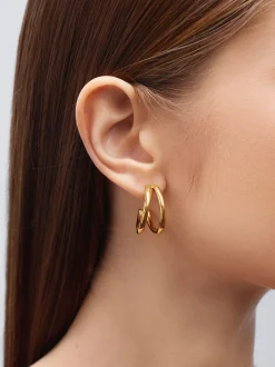 Stainless Steel Hoop Earrings|Parfois Hot