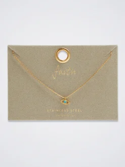 Stainless Steel Necklace With Eye|Parfois Outlet