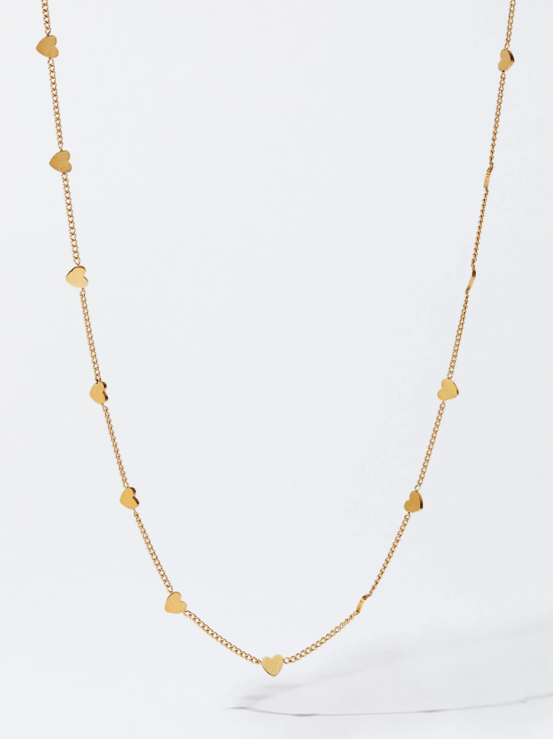 Stainless Steel Necklace With Hearts|Parfois Best