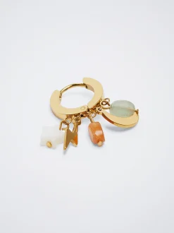 Stainless Steel Hoops With Semiprecious Stone|Parfois Best Sale
