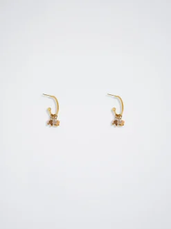 Stainless Steel Hoops With Semiprecious Stone|Parfois Discount