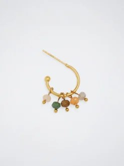 Stainless Steel Hoops With Semiprecious Stone|Parfois Discount