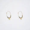 Stainless Steel Hoops With Semiprecious Stone|Parfois Store