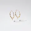 Stainless Steel Hoops With Semiprecious Stone|Parfois Store
