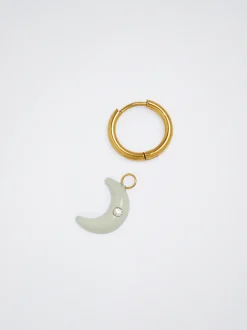 Stainless Steel Hoops With Moon|Parfois Hot