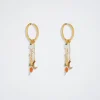 Stainless Steel Hoops With Semiprecious Stone|Parfois Online