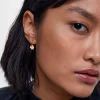 Stainless Steel Hoops With Shamrock|Parfois Best Sale