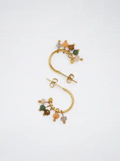 Stainless Steel Hoops With Semiprecious Stone|Parfois Best Sale