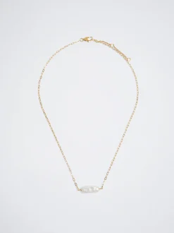 Stainless Steel Necklace With Freshwater Pearl|Parfois Store