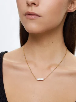Stainless Steel Necklace With Freshwater Pearl|Parfois Best