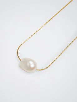 Stainless Steel Necklace With Pearl|Parfois Cheap