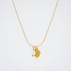 Stainless Steel Necklace With Stone And Leaf|Parfois Discount