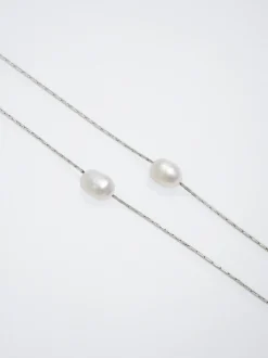 Stainless Steel Necklace With Freshwater Pearl|Parfois Sale