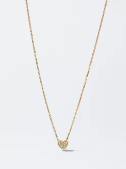 Stainless Steel Necklace With Heart|Parfois Cheap