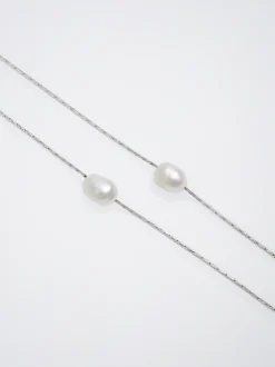 Stainless Steel Necklace With Freshwater Pearl|Parfois Shop