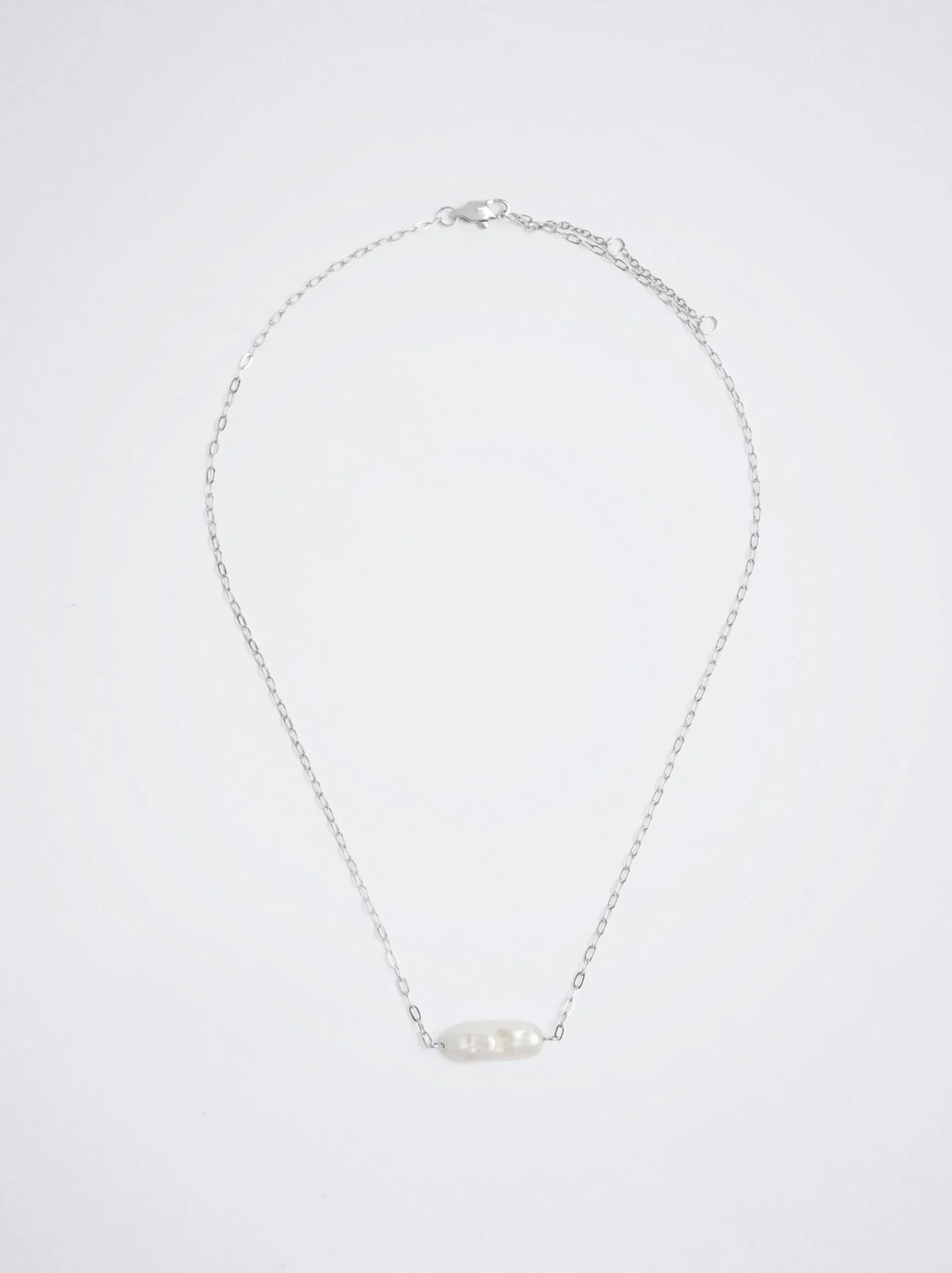 Stainless Steel Necklace With Freshwater Pearl|Parfois Online