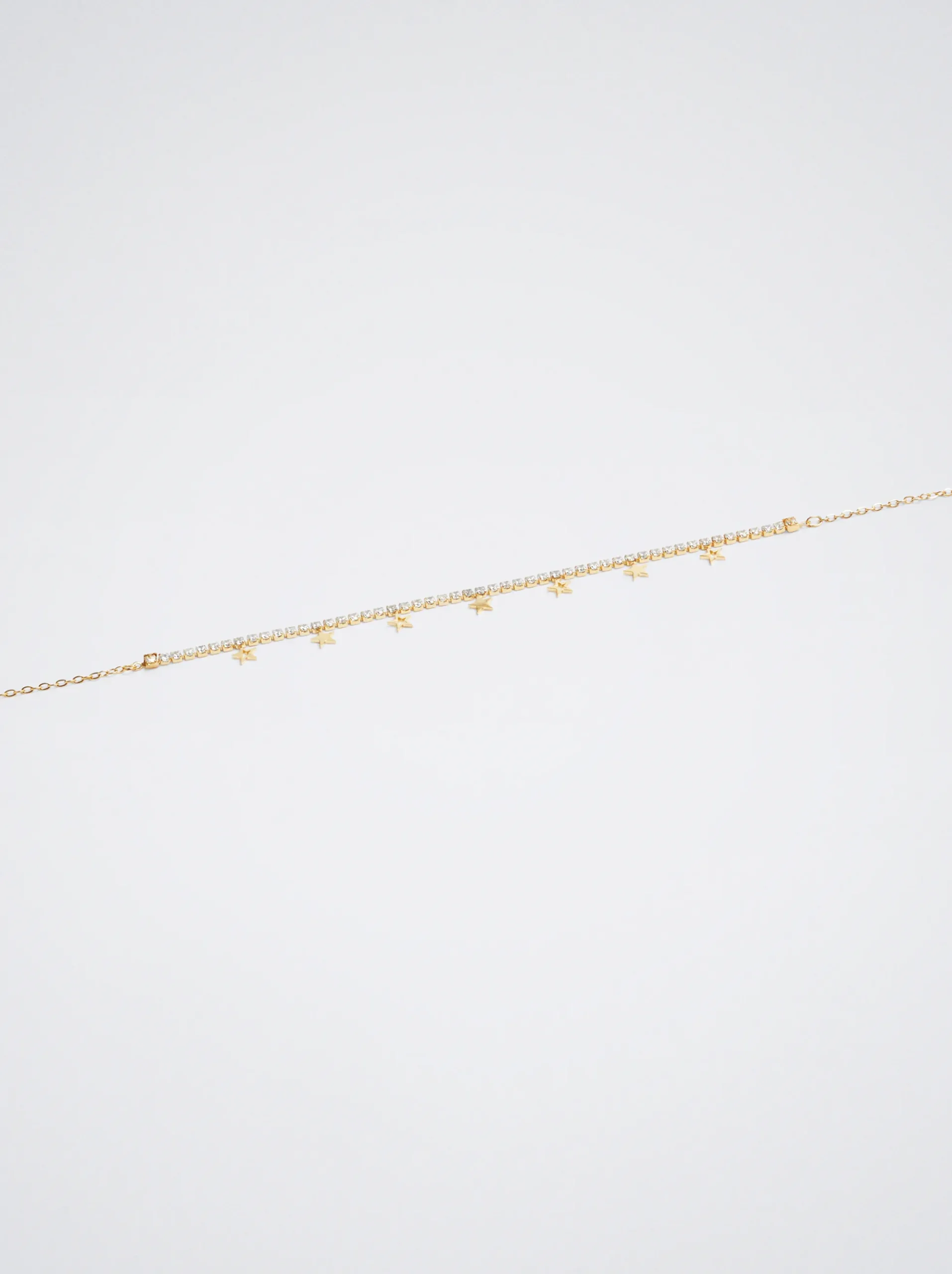 Stainless Steel Necklace With Stars And Zirconia|Parfois Discount