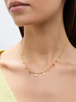 Stainless Steel Necklace With Butterflies|Parfois Flash Sale