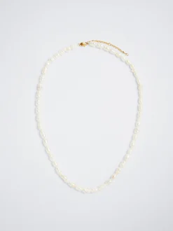 Stainless Steel Necklace With Freshwater Pearl|Parfois New