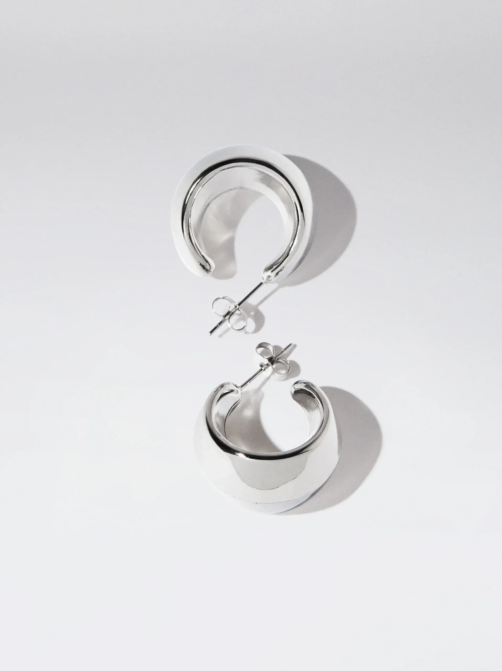 Stainless Steel Hoop Earrings|Parfois Sale