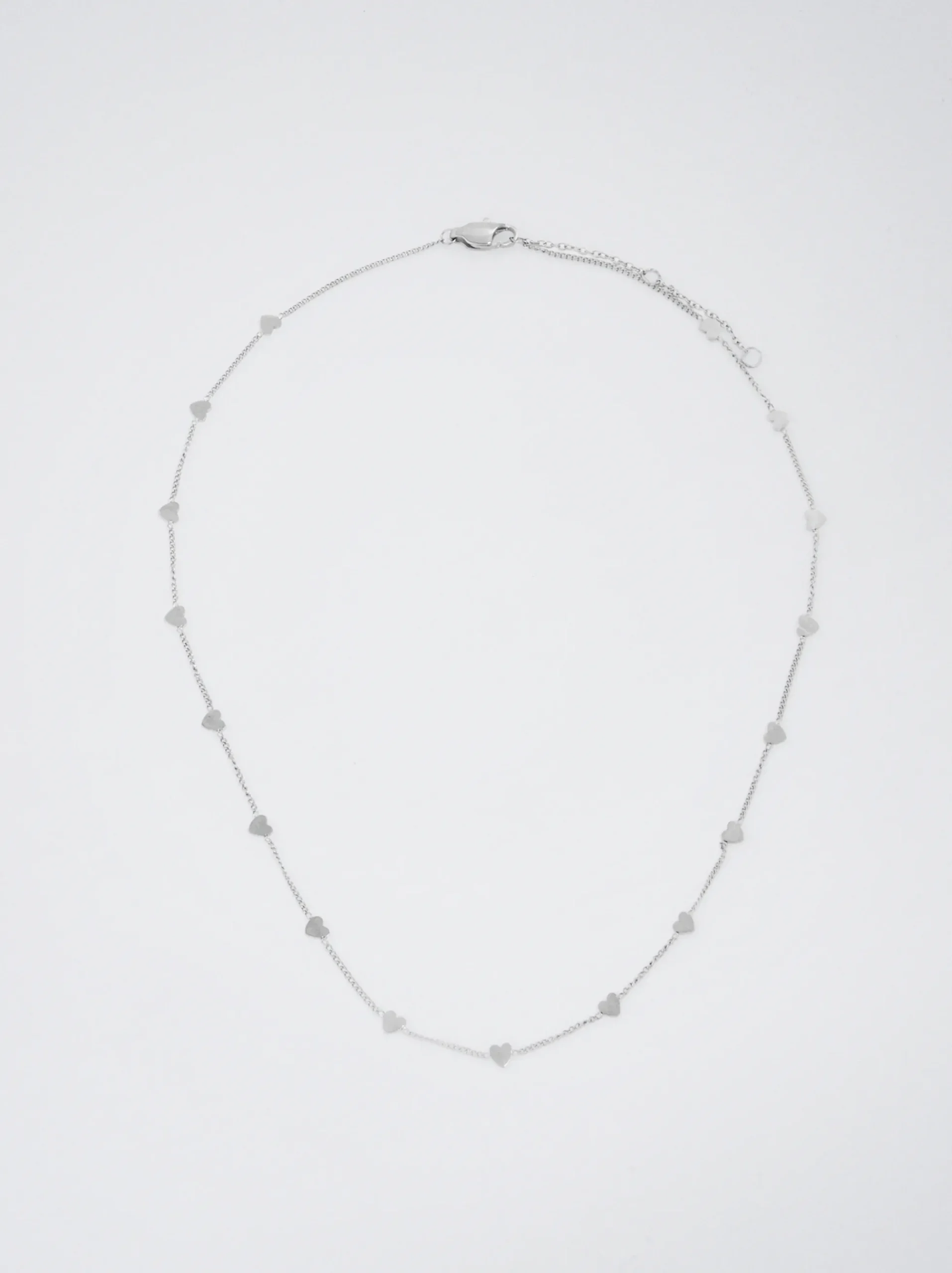 Stainless Steel Necklace With Hearts|Parfois Flash Sale