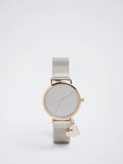 Stainless Steel Watch With Hearts|Parfois Best