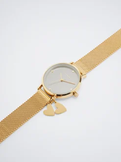 Stainless Steel Watch With Hearts|Parfois Shop