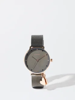 Stainless Steel Watch With Hearts|Parfois Best Sale