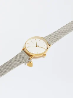 Stainless Steel Watch With Heart And Moon|Parfois Cheap