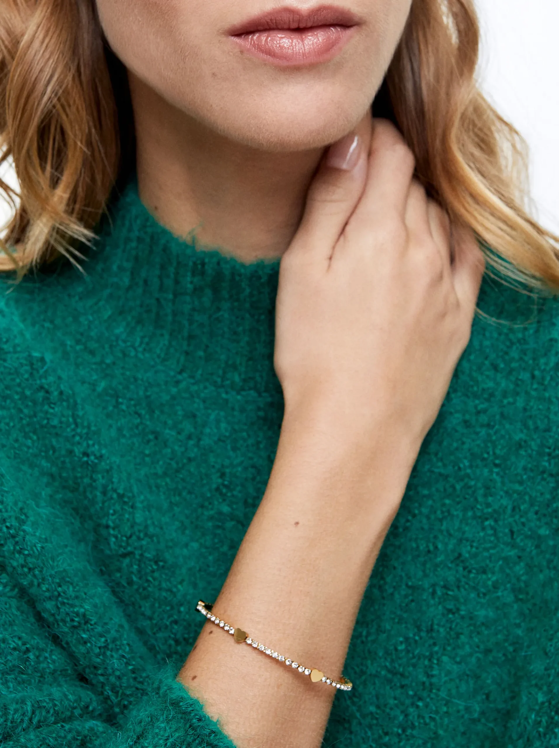 Steel Bracelet With Crystals|Parfois Online